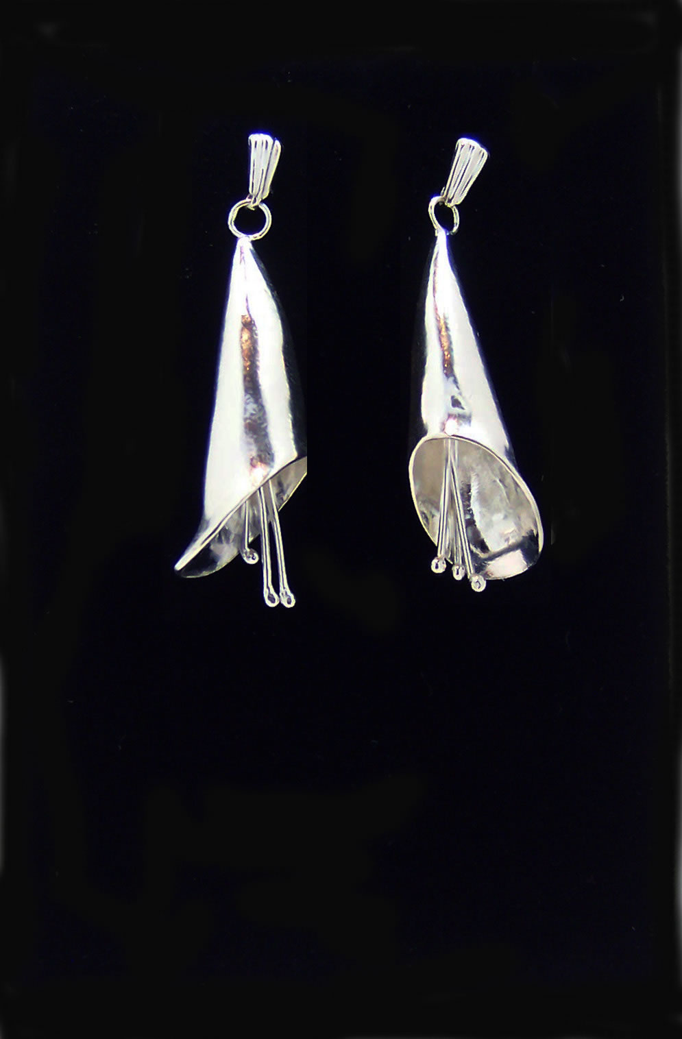 Silver foxglove Stud Earrings